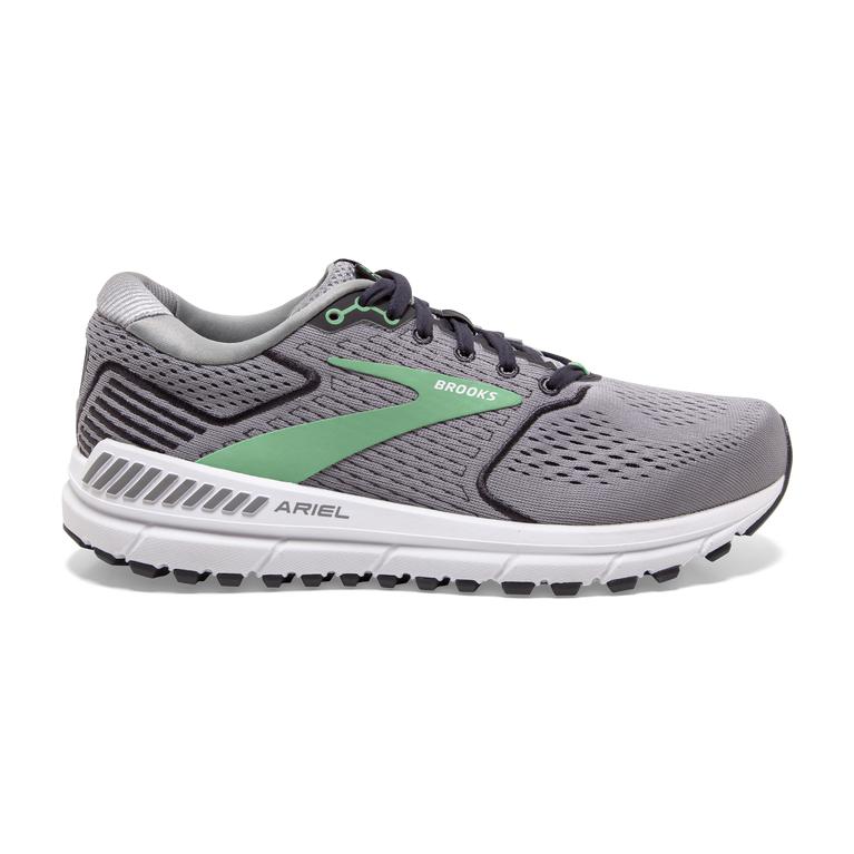 Brooks Ariel '20 Women's Road Running Shoes - Alloy/Grey/Black/Green (23619-GPUX)